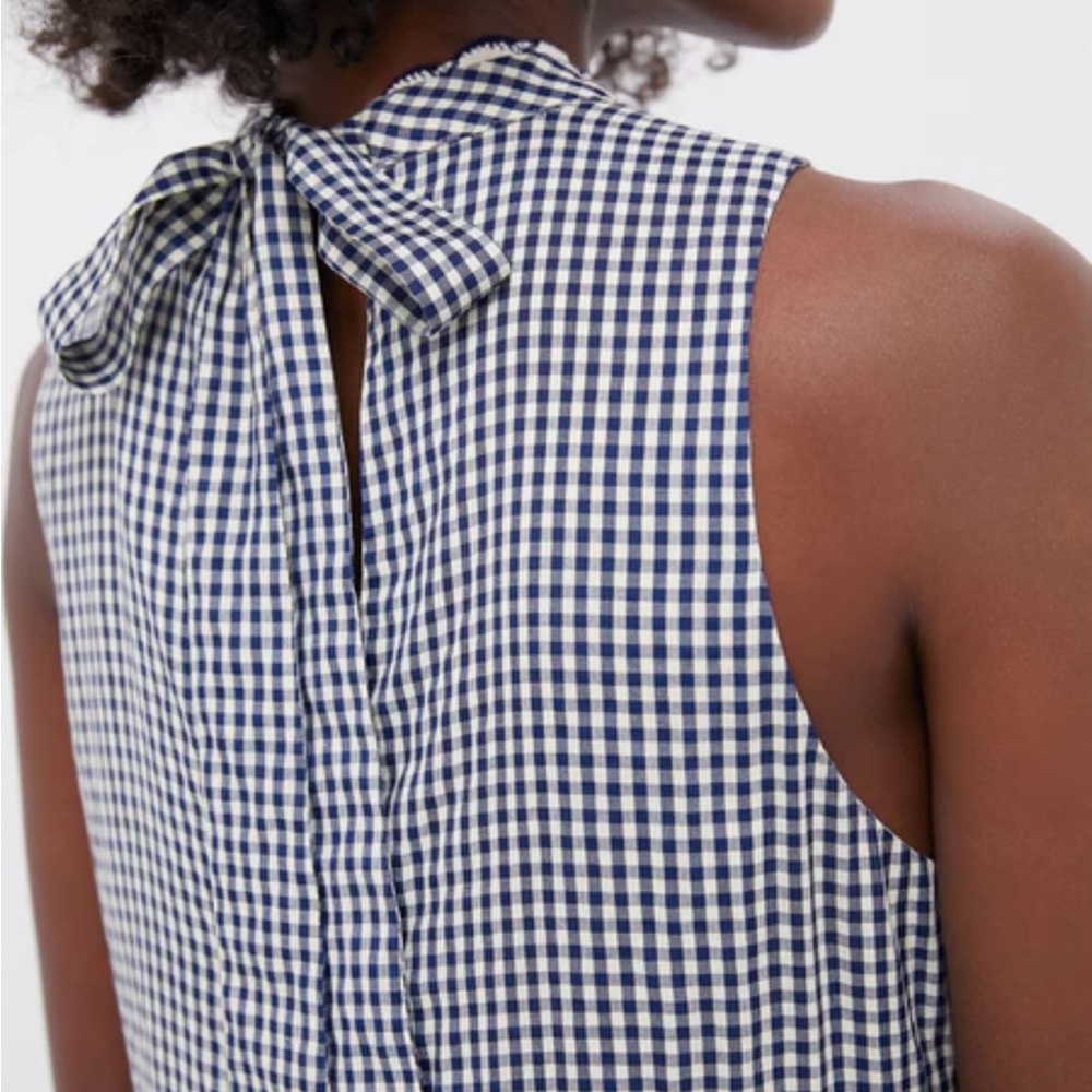Brand New Tuckernuck New Pomander Place Navy Gingham Morgan Dress Size XXXL - Picture 3 of 6